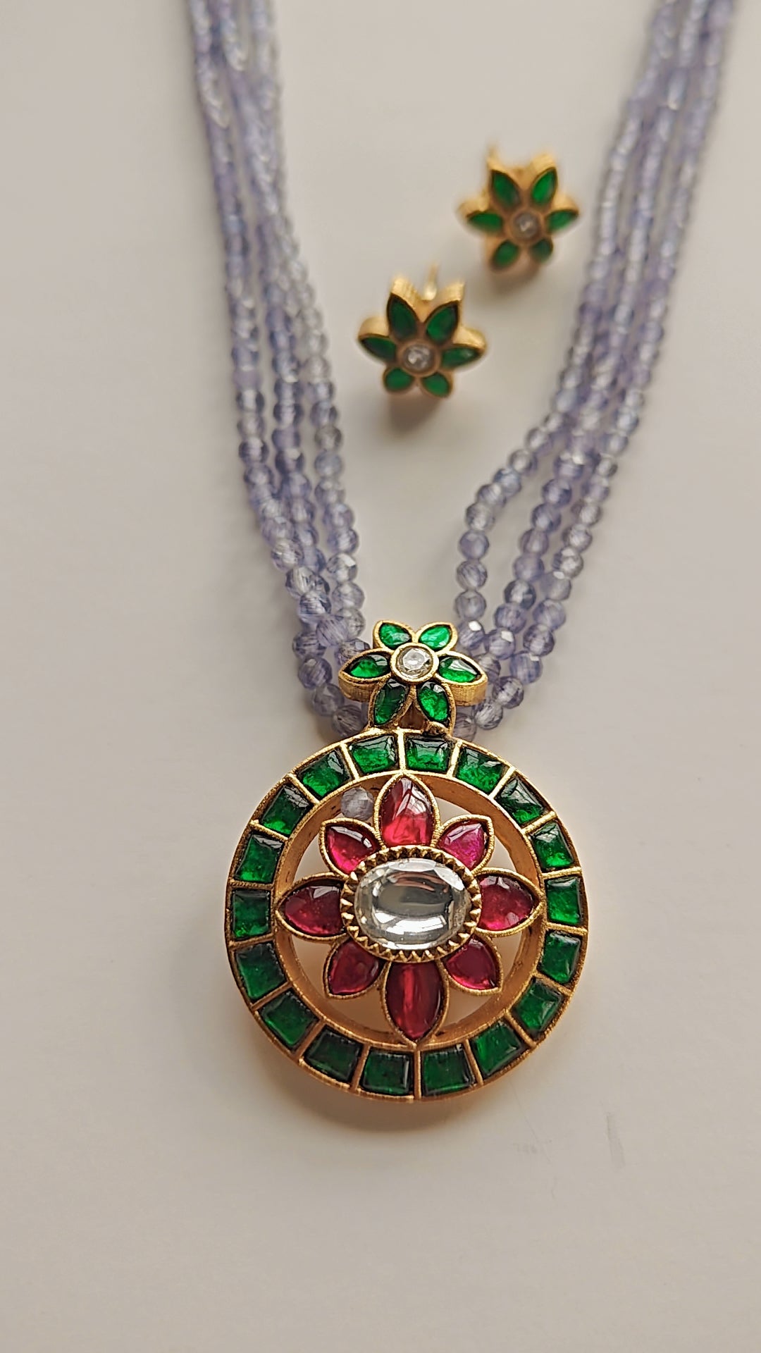 Jadau Kundan Beads Choker Set
