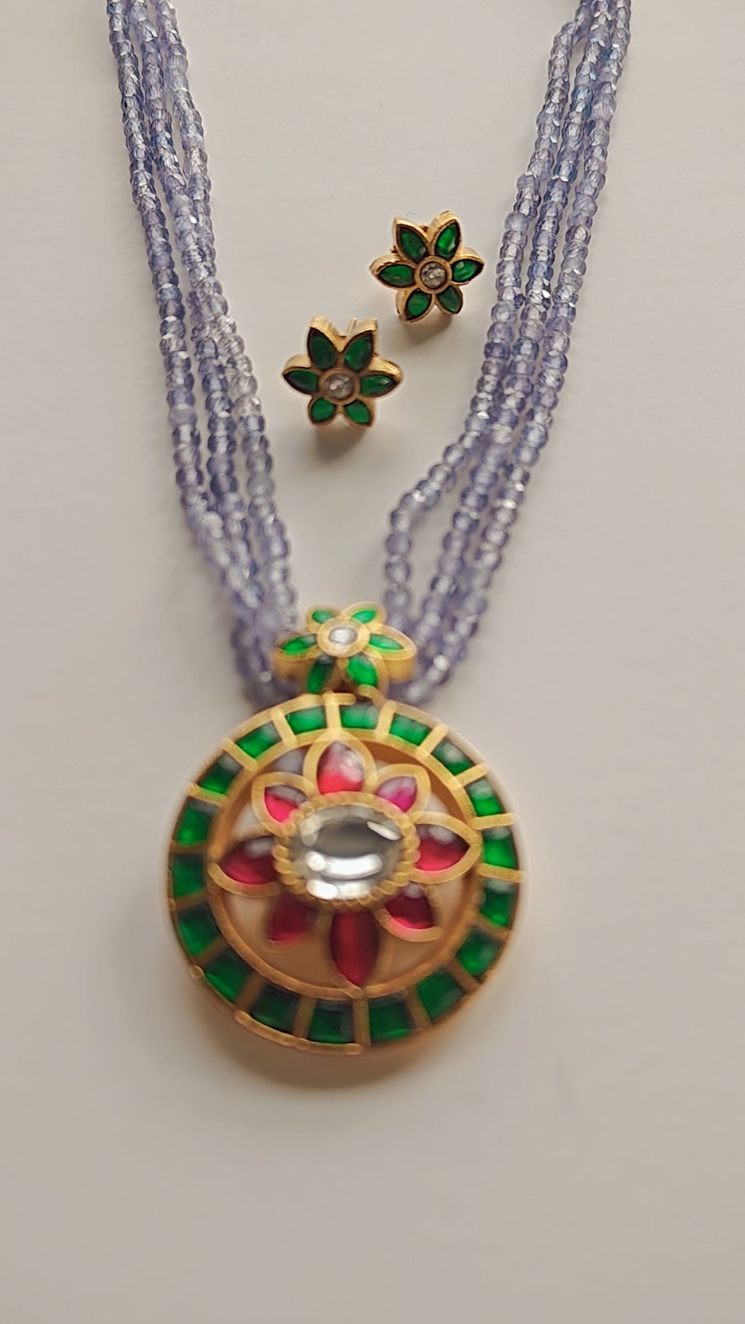Jadau Kundan Beads Choker Set