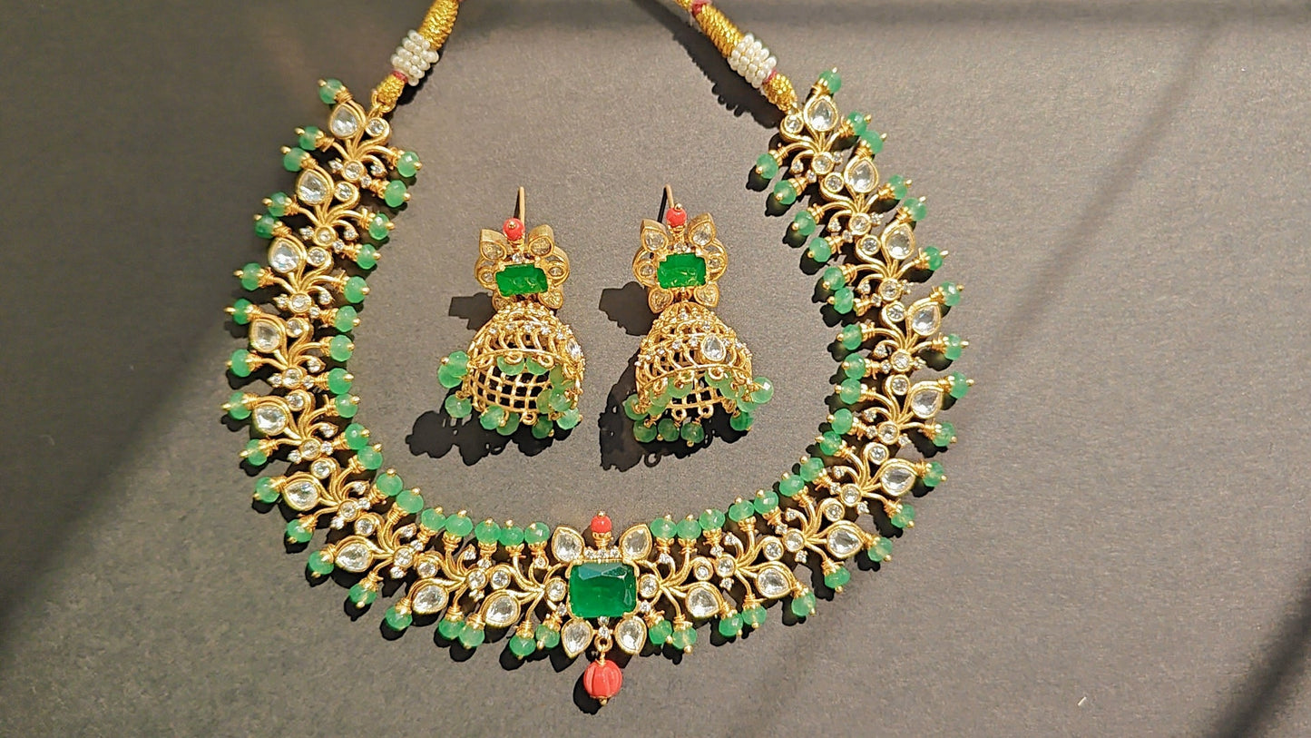 Polki Beads Choker Set