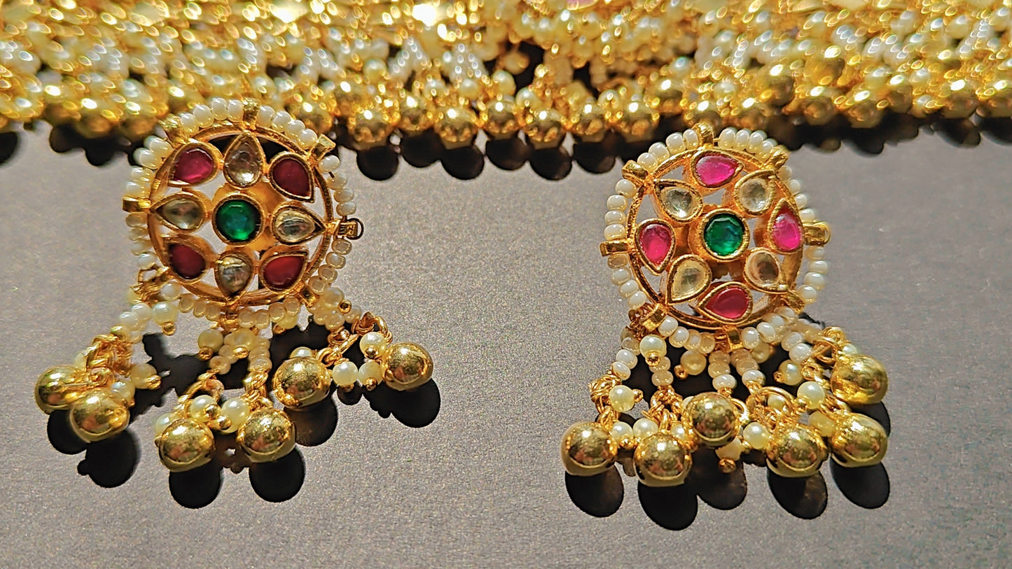 Jadau Kundan Pearl Choker Set