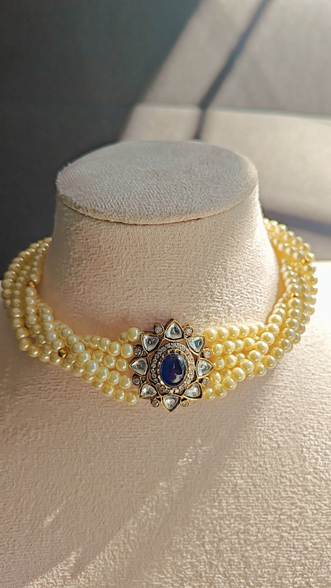 Polki Pearl Choker Set