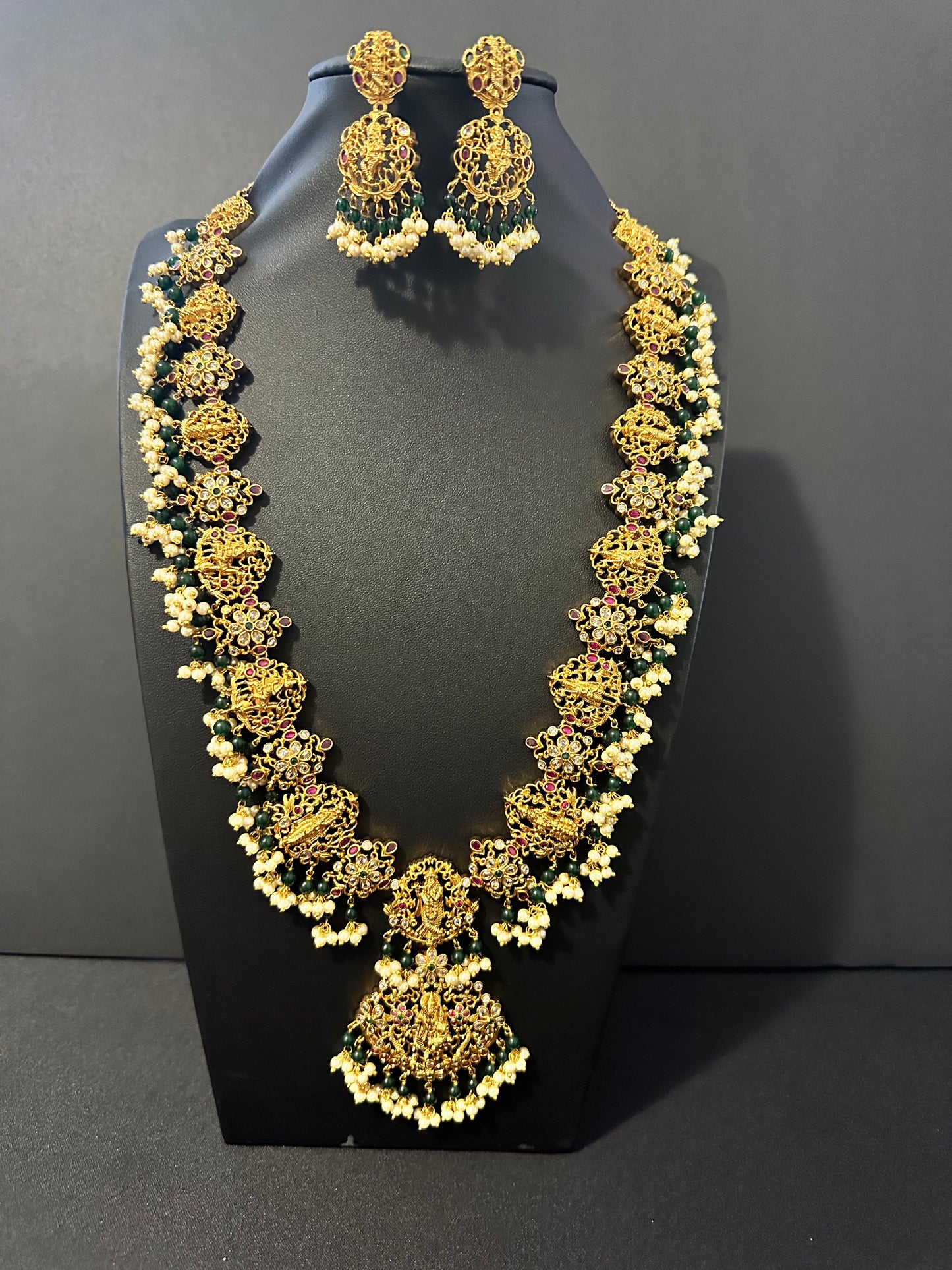 Dashavataram Long Necklace Set