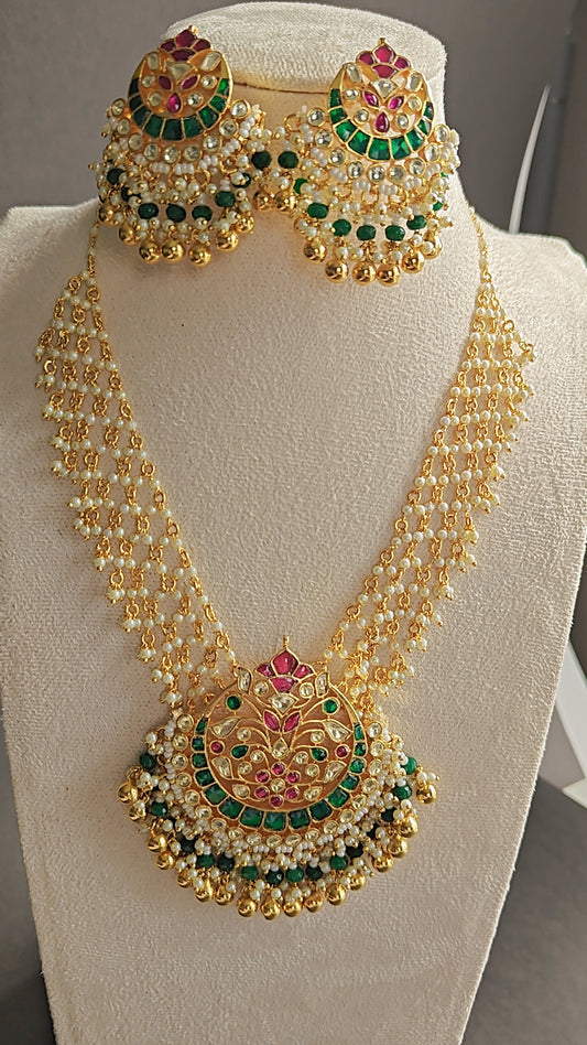 Jadau Kundan Choker Set with Polki Pearls