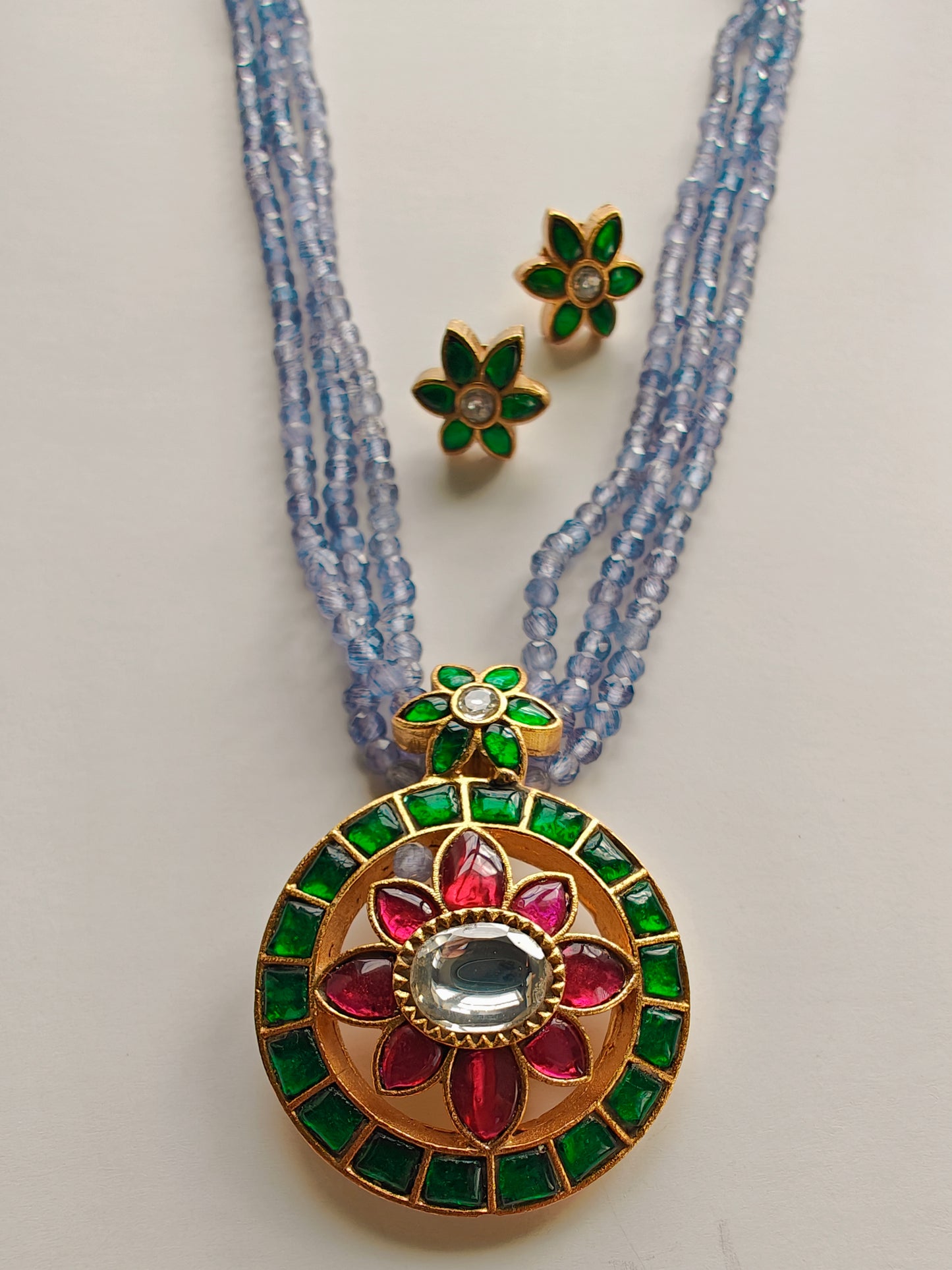 Jadau Kundan Beads Choker Set