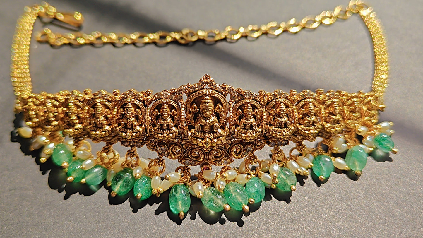 Antique Choker Set with Pearls Beads