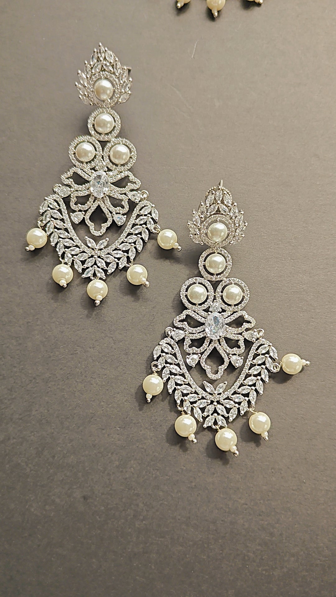 CZ Choker Set with Beads & Pearls